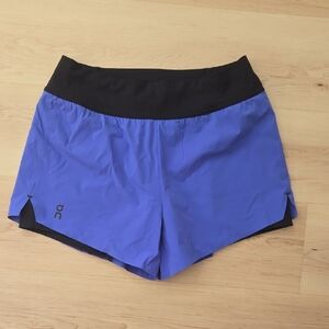 NWT On Running Women's Running Shorts, Cobalt/Black, Size Large